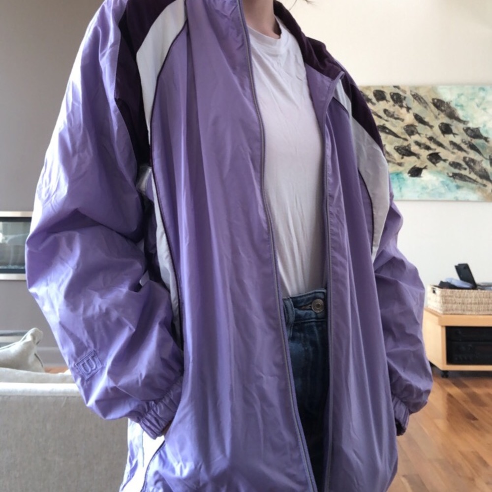 retro violet windbreaker